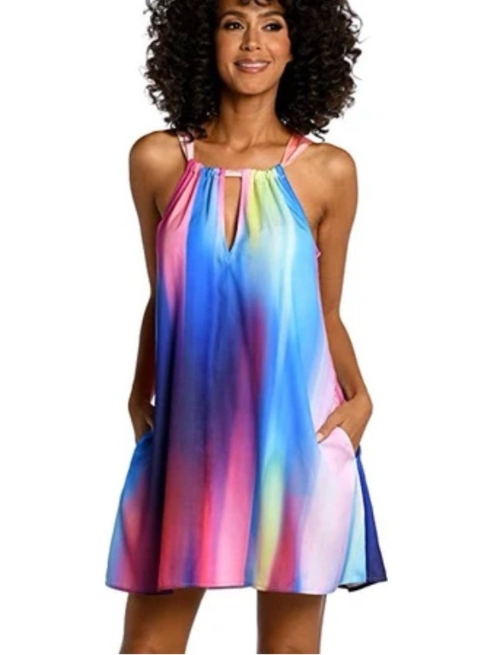NWT LaBlanca Sunset Shores keyhole cover-up dress XS